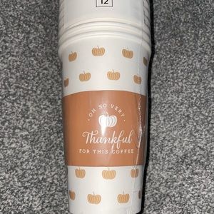 Sealed 12 Pack of Coffee to Go Cups Pumpkin Design